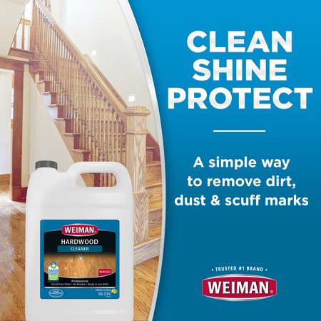 Weiman Hard Wood Floor Cleaner, Safer Choice Certified, 128 oz