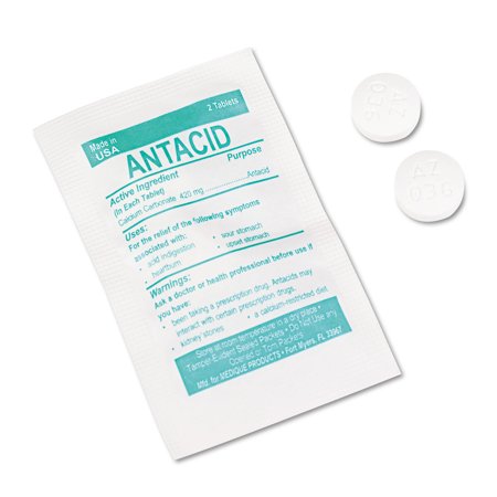 PhysiciansCare Antacid Calcium Carbonate Medication Two-Pack 50 Packs/Box 90089