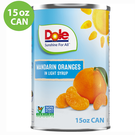 Dole All Natural Mandarin Oranges in Light Syrup, 15 Oz Can