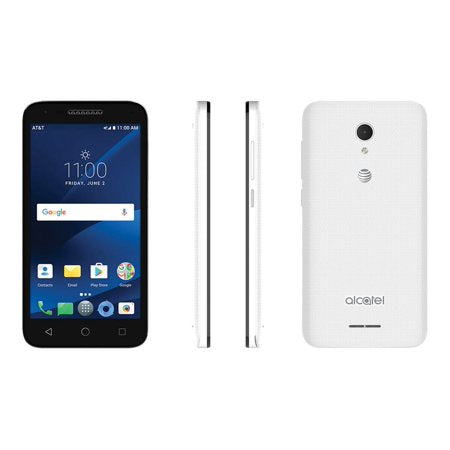 Alcatel - CAMEOX 4G LTE with 16GB Memory Cell Phone - Arctic White (AT&T), Arctic white