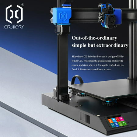 Artillery Sidewinder-X2 3D Printer, 300x300x400mm/Tempered Glass Platform/Auto Leveling