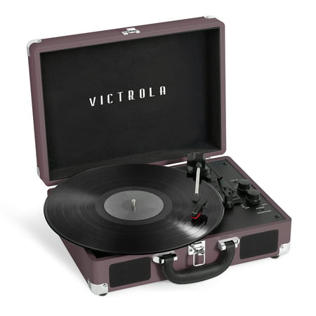 Victrola Journey Bluetooth Suitcase Record Player with 3-Speed Turntable, Magenta