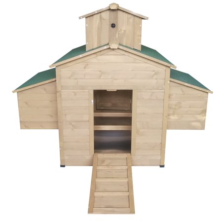 Large Wood Chicken Coop Hen House 6-10 Chickens 6 nesting box
