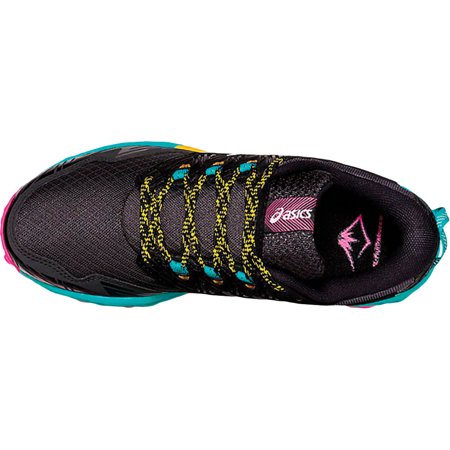 Women's ASICS GEL-Fujitrabuco 8 Trail Running Sneaker Black/White/Multi 9.5 BBlack,