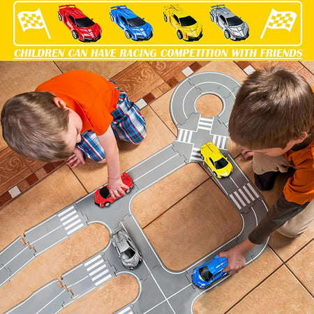 Transforming Cars for 2 Years Old Boys and Toddlers, Inertia Driven Truck Toy for 3 Year Old Boy, Portable Toy for 2, 3, 4, 5, 6, 7, 8 Year Old Boys Christmas Birthday Gifts for Kids, Yellow