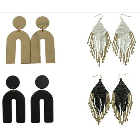 Time and Tru 4pack of Boho Statement Earrings