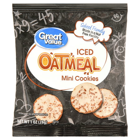 Great Value Mini Cookies Variety Pack, 1 oz, 30 Count