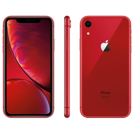 Walmart Family Mobile Apple iPhone XR, 64GB, Red- Prepaid Smartphone, Red