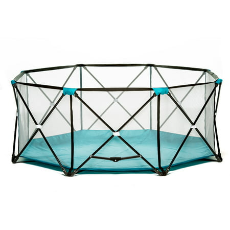 Regalo My Play? Portable Play Yard Indoor and Outdoor, Teal, 8-Panel, Portable, Unisex