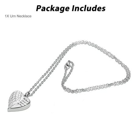 Heart Urn Necklace, TSV Cremation Heart Urn Necklace Ashes Jewelry for Women Men, Keepsake Pendant Memorial Locket Ash Holder, Cremation Jewelry Heart Horn Urn Necklaces for Ashes (Silver)Type A,