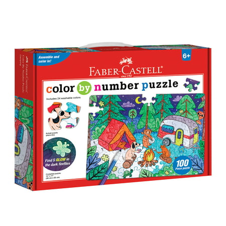 Faber-Castell Color by Number Camping, Child, Beginner Craft Activity for Boys and Girls