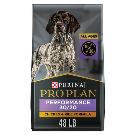 Purina Pro Plan High Calorie, High Protein Dry Dog Food, 30/20 Chicken & Rice Formula, 48 lb. Bag, 48 lbs