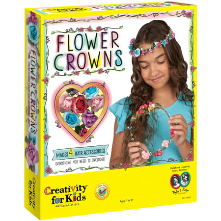 Creativity for Kids Flower Crowns Fashion- Child Craft Kit for Boys and Girls