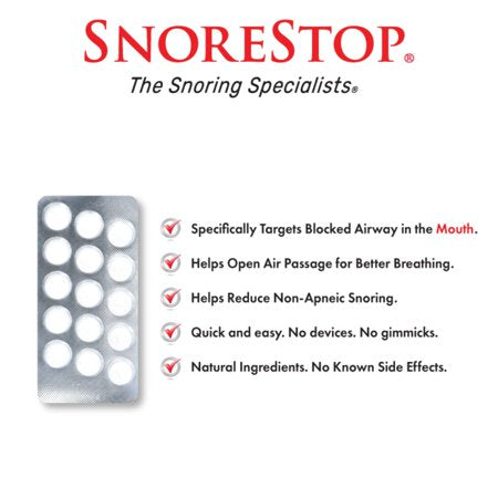 Snore Stop FastTabs Snoring Relief Solution 60ct. Chewable Tablets