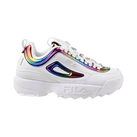 FILA Women's Disruptor II Chrome Athletic SneakerWhite/Multi,