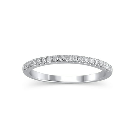 1/5 Carat T.W. (I2 clarity, H-I color) Brilliance Fine Jewelry Diamond Wedding Band in 10kt White Gold, Size 7White,
