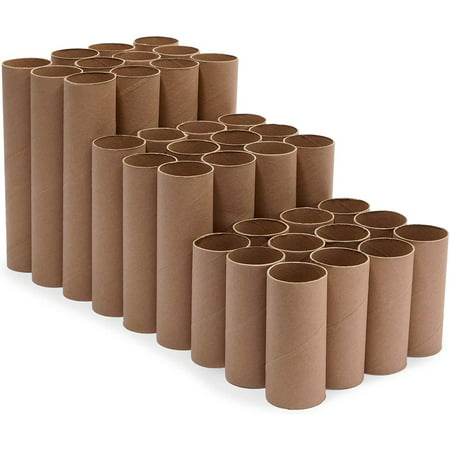 36 Pack White Cardboard Toilet Paper Tubes, Craft Rolls for Arts & Crafts Supplies, 1.6" x 5.9"