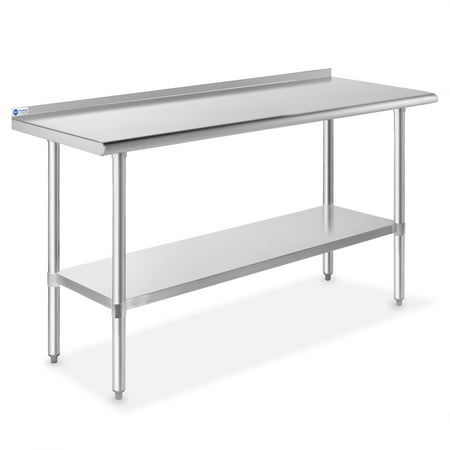 NSF Stainless Steel Commercial Kitchen Prep & Work Table with Backsplash - 60 in. x 24 in.