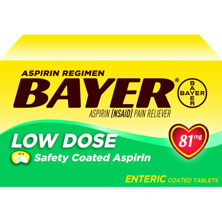 Bayer Asprin Regimen Low Dose Enteric Coated Asprin, 81 mg, 400 Ct