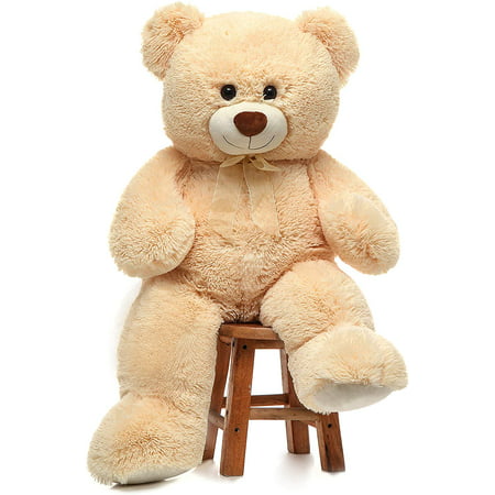 MorisMos Giant Teddy Bear 35.4'' Soft Stuffed Animals Plush Toy Gifts for Girlfriend Kids(Beige)Beige,