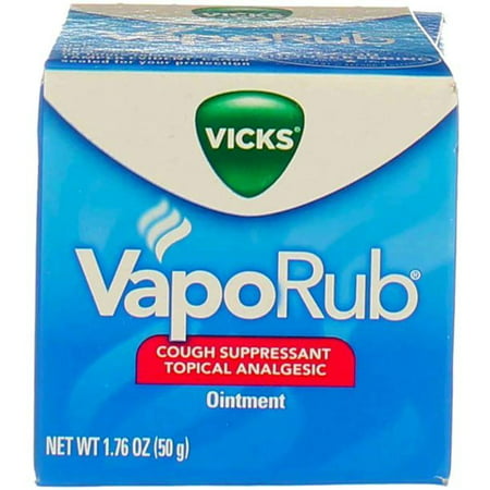 Vicks VapoRub Topical Cold & Cough Suppressant Ointment Gel, 1.76oz, 2-Pack