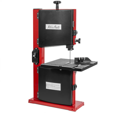 XtremepowerUS 9" Benchtop Band Saw Stationary Adjustable Angle Woodworking Bandsaw 2,340ft Per Minutes w/ Dust Port, Red