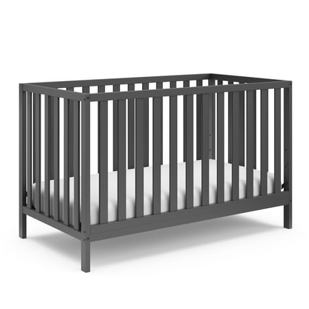 Storkcraft Sunset 4 in 1 Convertible Baby Crib, GrayGray,