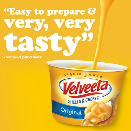 Velveeta Shells and Cheese Original Macaroni and Cheese Cups Easy Microwaveable Dinner, 8 ct Pack, 2.39 oz Cups, NA, NA