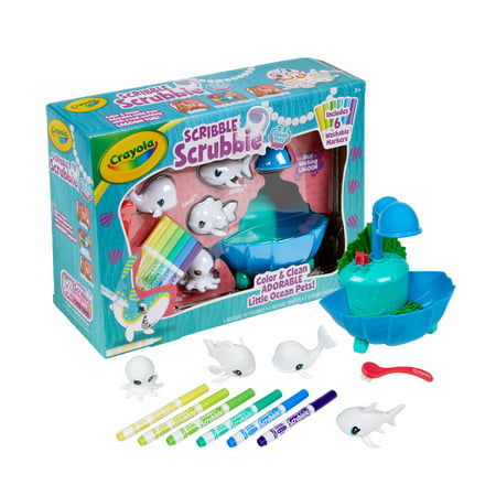 Crayola Scribble Scrubbie Ocean Lagoon, Animal Toy, Holiday Toys for Girls & Boys, Ages 3+