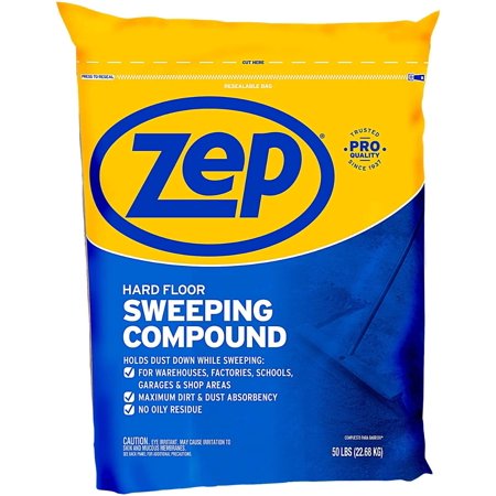 Zep Hard Floor Sweeping Compound (1) 50 lb. bag - Captures Dust and Dirt While Sweeping