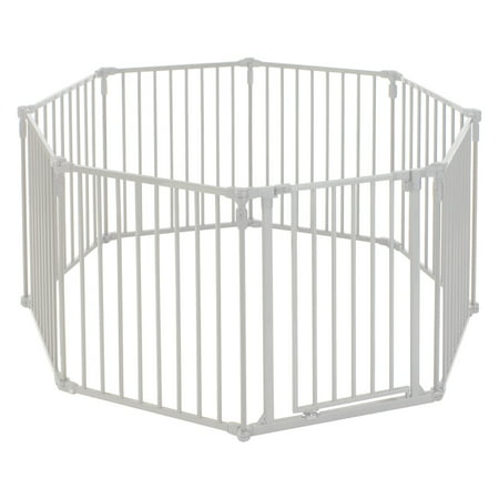 Toddleroo by North States 3-in-1 Superyard Baby Extra Wide Gate & Play Yard, Taupe Metal