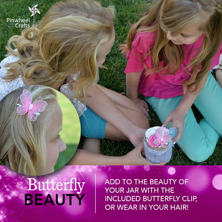 Pinwheel Crafts Fairy Jar Kit - Fun DIY Kids Arts and Crafts - Fairy Lantern Craft Kit for Girls Ages 6+