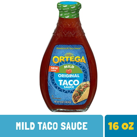 Ortega Original Thick and Smooth Mild Taco Sauce, Kosher, 16 OZ Glass Bottle