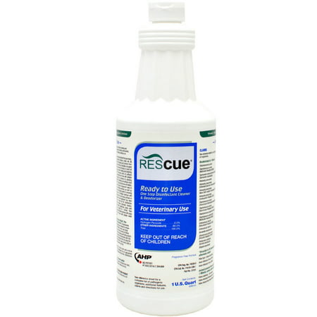 Accel Rescue Cleaner Disinfectant Swine Kennel Poultry 1 Quart Ready to Use