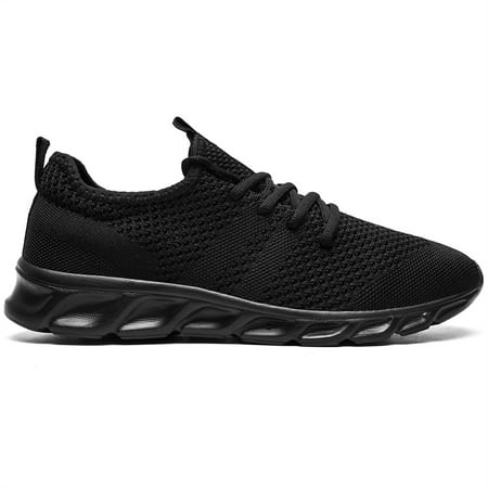 Damyuan Fashion Sneakers Mens Running Shoes Casual Walking Shoes Athletic Sport Lightweight Breathable Mesh Comfortable Sole, Black, 10