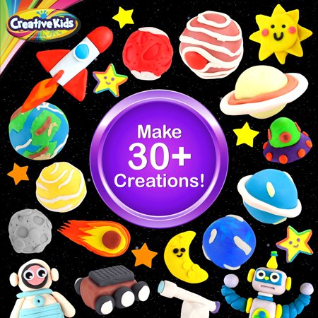 Creative Kids Air Clay Solar System Figurines - Sculpt over 20 Clay Charms - Make Mini Planet Keychains with 13 Clay Colors - Solar System Craft Book Included ? Childrens Birthday Gift for Ages 6+