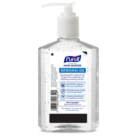 Purell Advanced Hand Sanitizer Refreshing Gel, 8 oz Pump Bottle