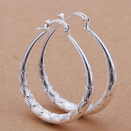 Yesbay 1 Pair Women's Jewelry U Shape Hoop Dangle Earrings Gift, 1 Pair, S