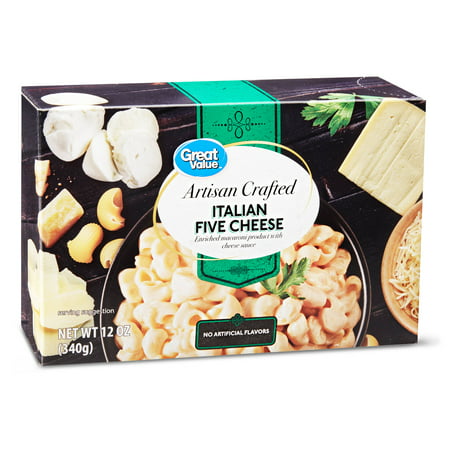 Great Value Artisan Crafted Macaroni and Cheese, Italian Five Cheese, 12 oz
