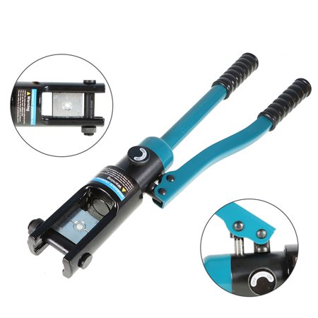 16 Ton Hydraulic Wire Terminal Crimper Battery Cable Lug Terminal Crimping Tool with 11 Pairs of Dies for Stainless Steel Cable Home Improvement