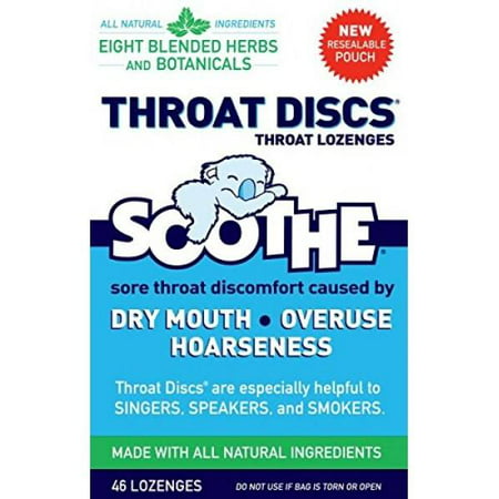 Throat Discs Soothe Herbal Lozenges, 46ct