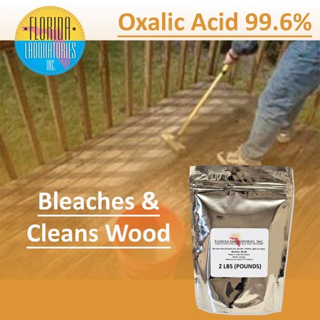 Florida Laboratories Oxalic Acid 99.6% Pure Wood Bleach, All-Purpose Cleaners, 32 Ounce