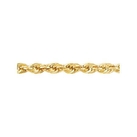 Brilliance Fine Jewelry 10K Yellow Gold Hollow 2.80MM-2.9MM Rope Chain, 18"