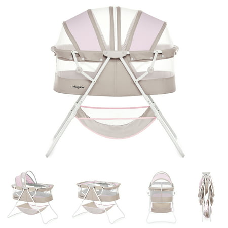 Dream On Me Karley Bassinet, Pink/Gray, Pink and Gray, Bassinet