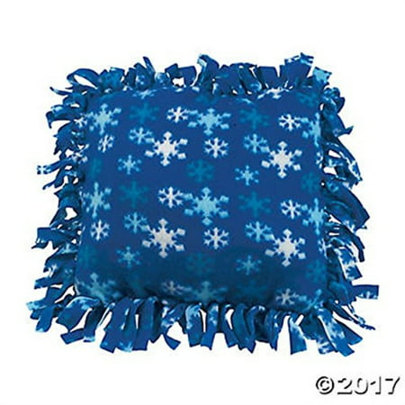 Winter Fleece Tied Pillow Craft Kit - Craft Kits - 6 Pieces