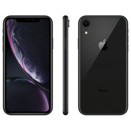 Straight Talk Apple iPhone XR, 64GB, Black - Prepaid Smartphone (Locked to Carrier) (Refurbished)