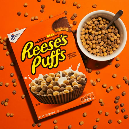 Reese's Puffs, Chocolatey Peanut Butter Cereal, 31.2 OZ Mega Size Box