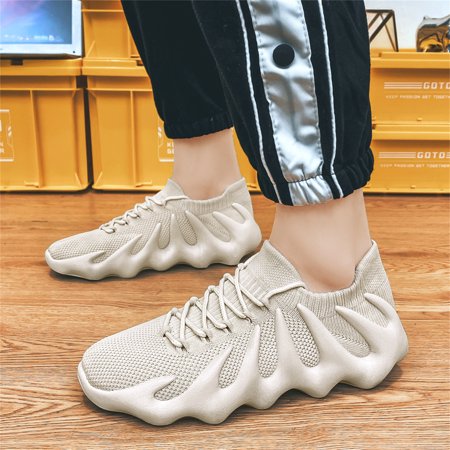Damyuan Fashion Sneakers for Men Slip On Walking Shoes Non Slip Lightweight Breathable Mesh Running Shoes Comfortable Socks Shoes