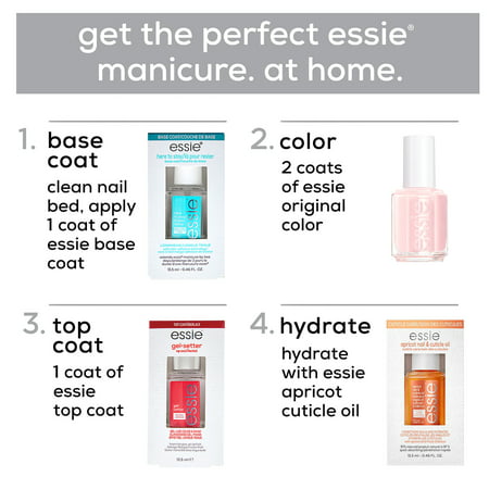 essie nail care, 8-free vegan, clear top coat, Gel Setter, 0.46 fl oz, gel setter, NA