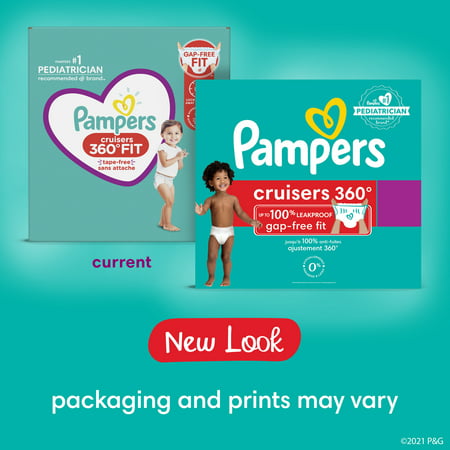 Pampers Cruisers 360 Fit Diapers, Active Comfort, Size 3, 136 Count, Size 3